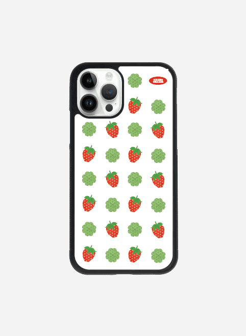 STRAWBERRY PATTERN case (glass bumper)