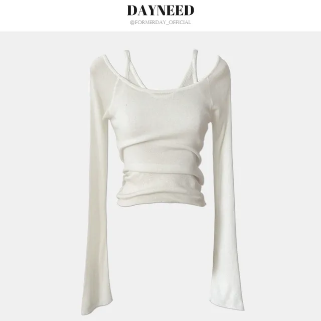 로렐 나시 레이어드 오프숄더 티셔츠 - 4color