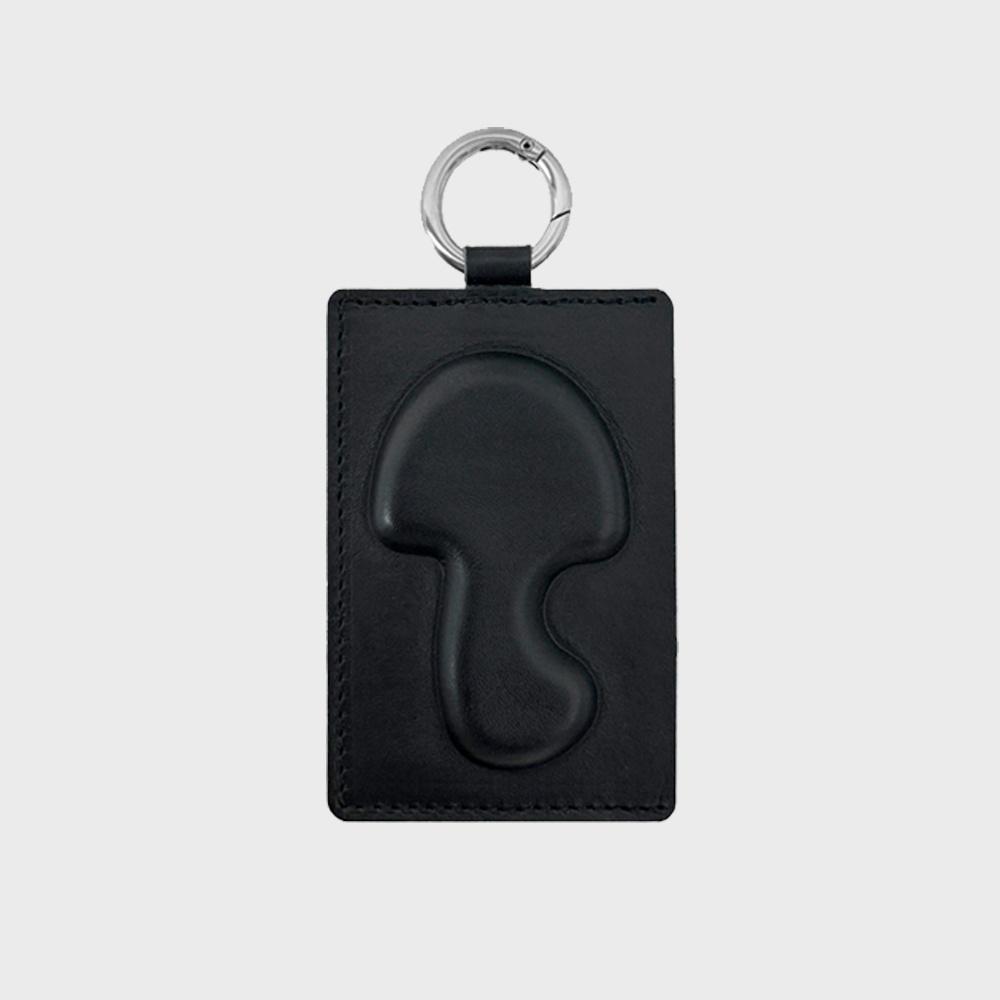 버섯 키링 카드 지갑 Mushroom Keyring card wallet - Black