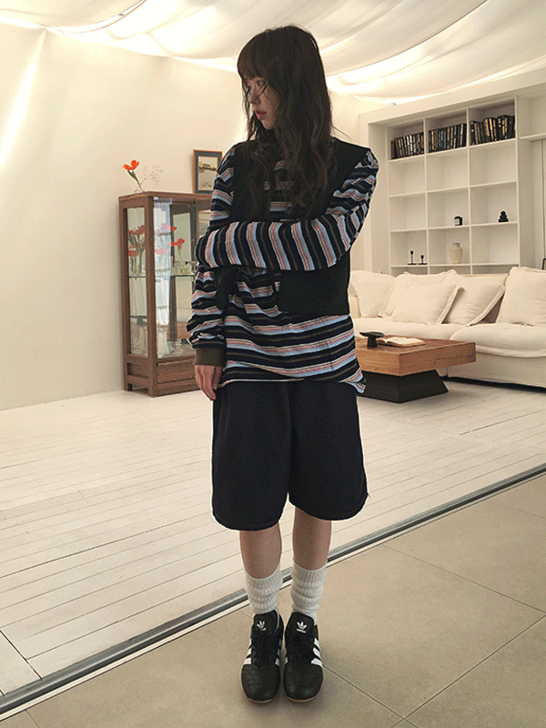 [논페이드] 랜딩 카펜터 버뮤다 데님팬츠