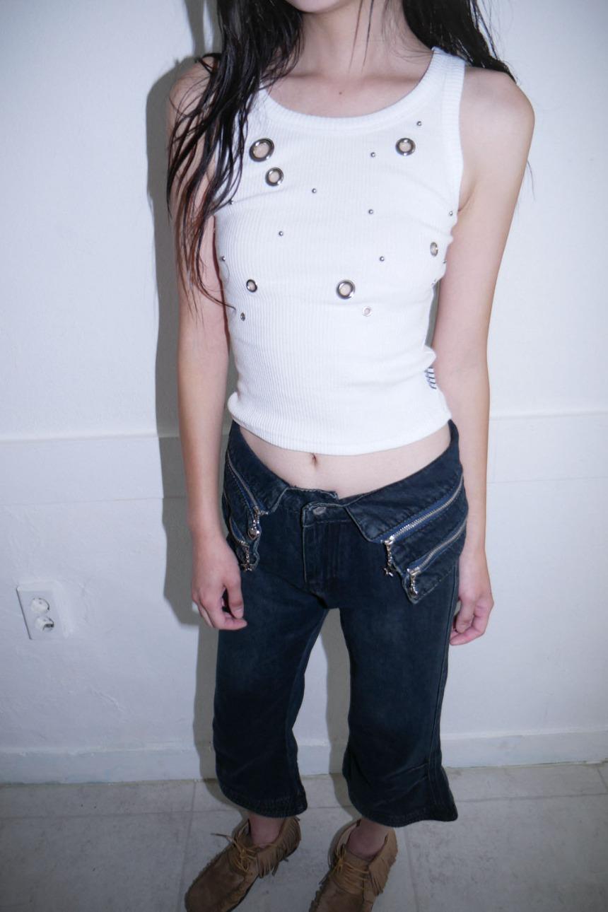 팁씨 divine cut tank top (2color)