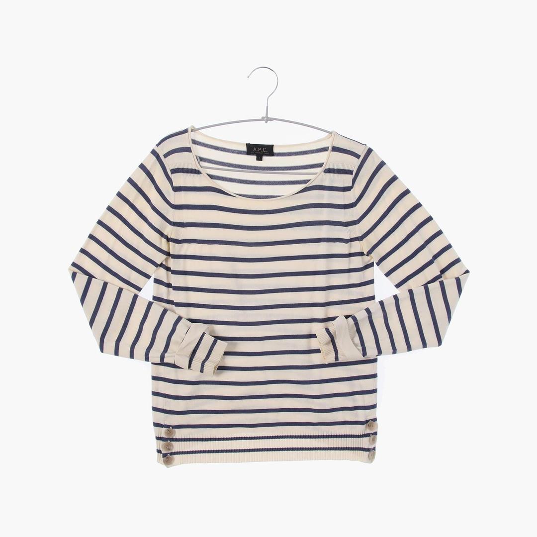 아페쎄 코튼 라운드 베이직 니트/스웨터 여자 S