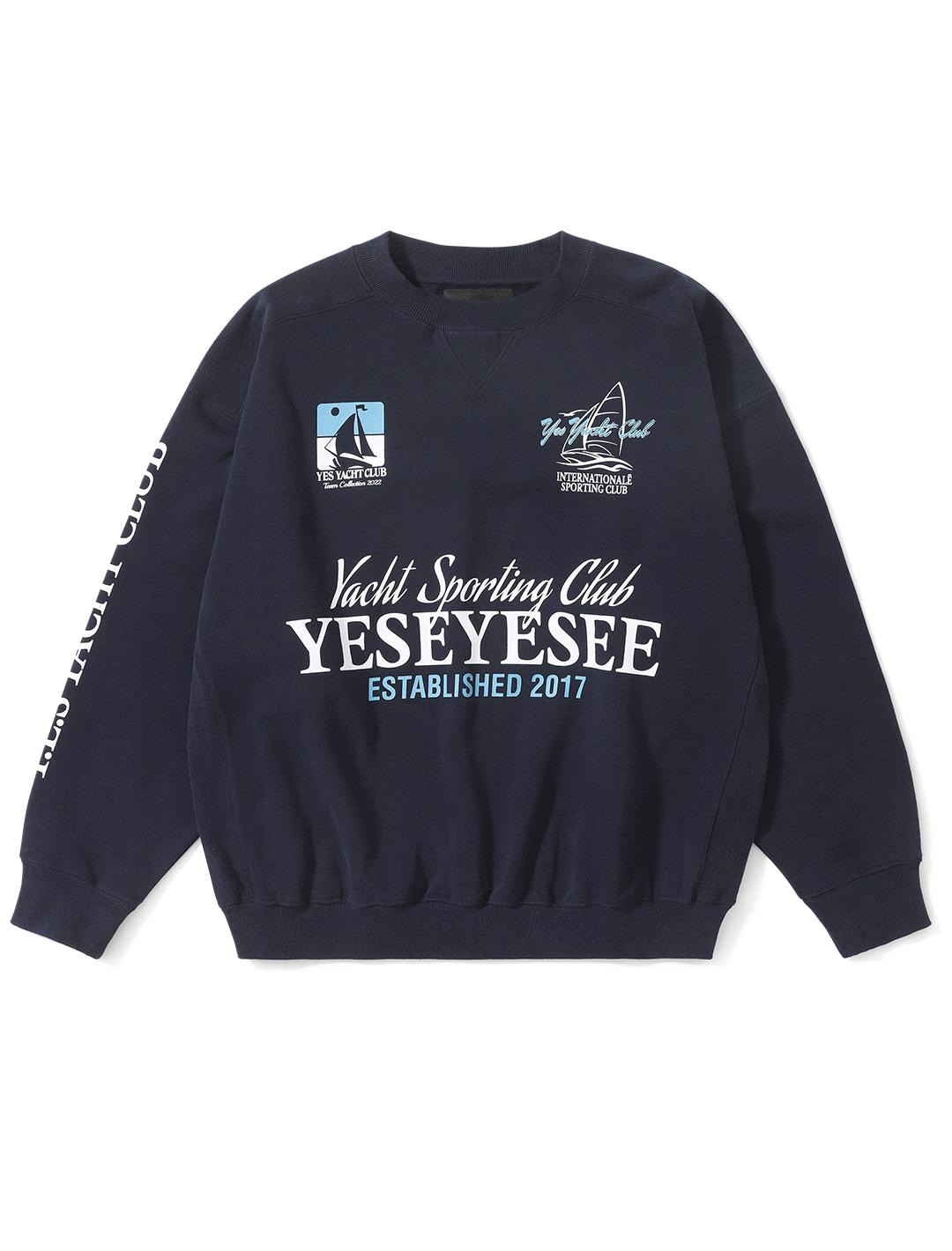 예스아이씨 Y.E.S Yacht Sweatshirt Navy - 위시버킷