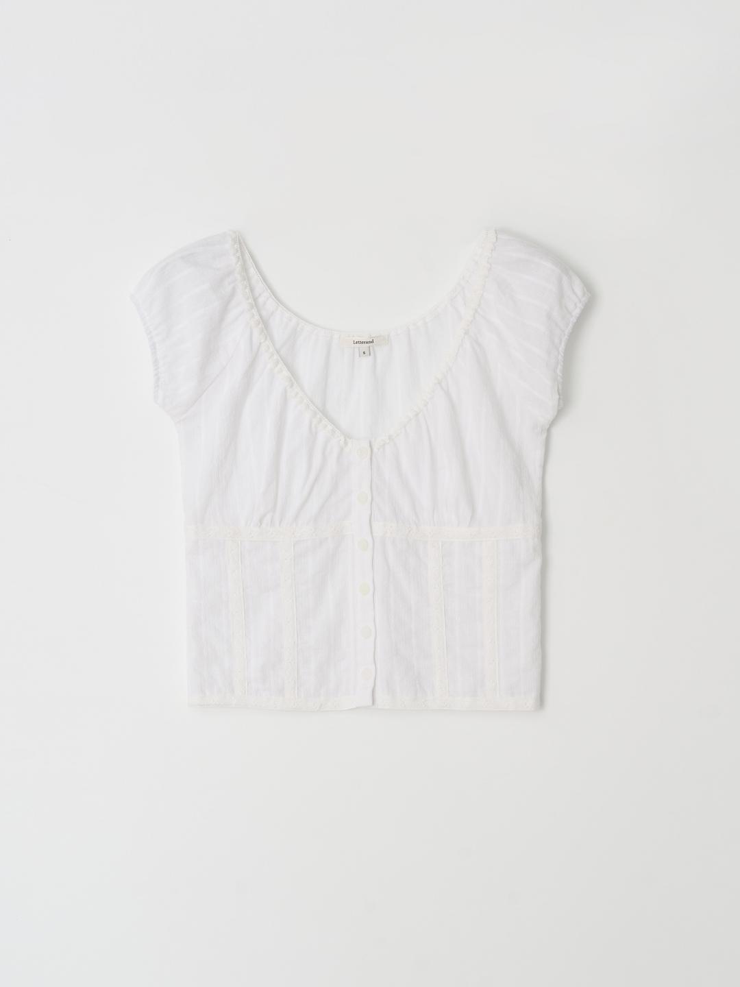 Shirring Lace Blouse