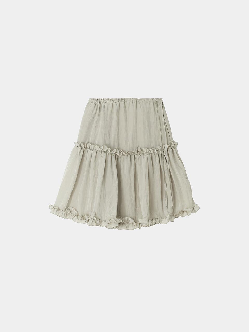 Jane Frill Skirt (Khaki Beige )