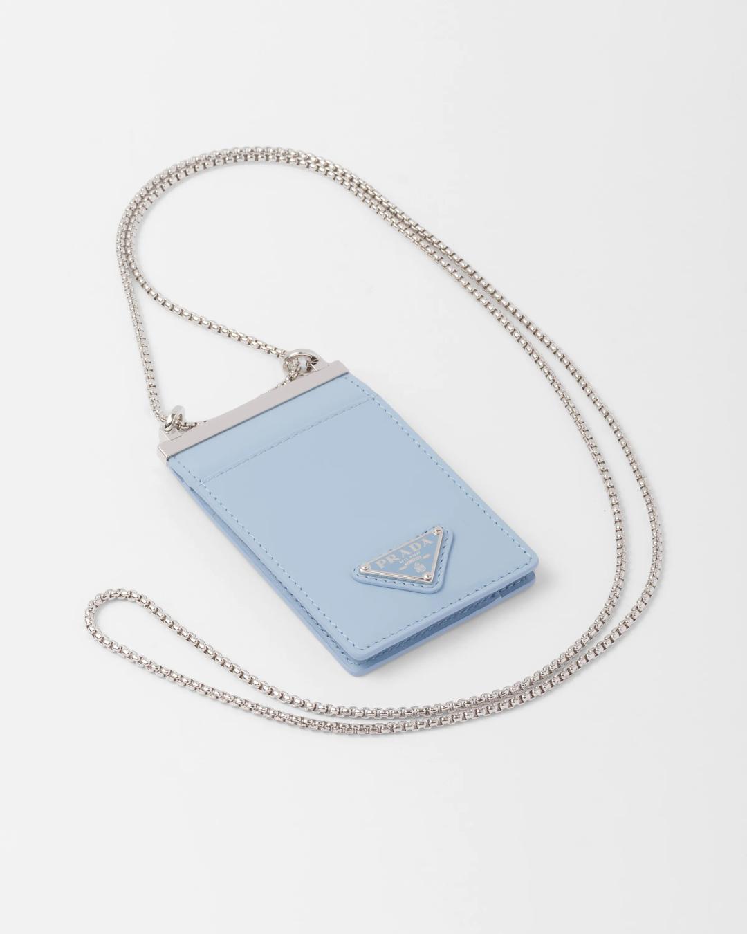 브러시드 가죽 카드 홀더