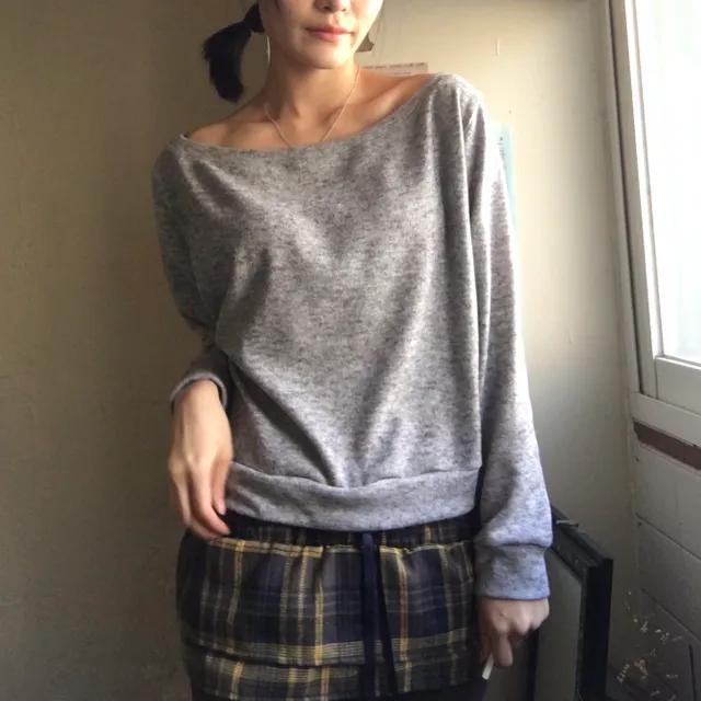 (신상할인) 데일리 윈터 오프숄더 맨투맨 4color