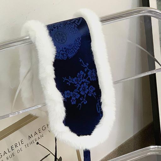 💙네이비 칼라 추가💙한복 볼끼 목도리🧣한복 귀도리