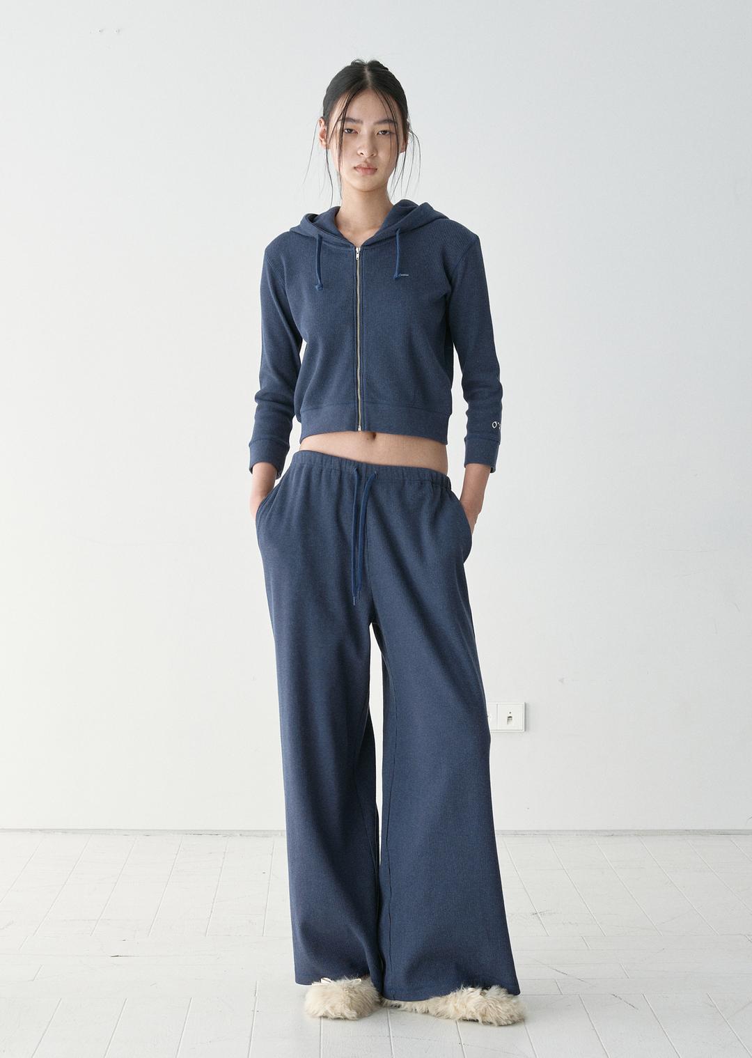SOFT WAFFLE EASY PANTS NAVY