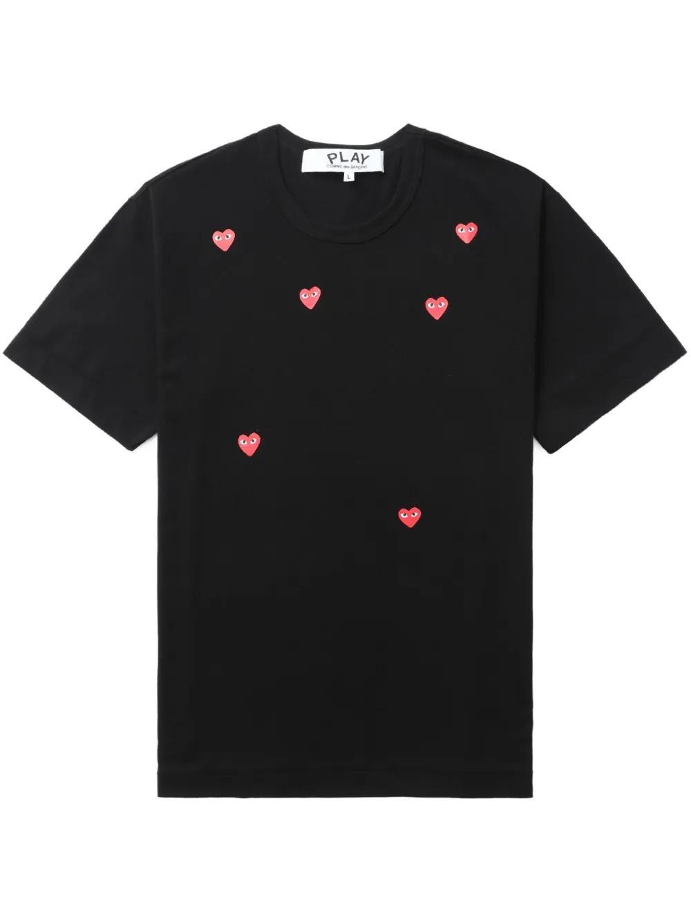 Comme Des Garçons Play 스캐터 하트 티셔츠 | 블랙 | FARFETCH KR