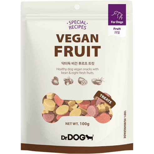 닥터독 강아지 후르츠 트릿, 혼합맛(딸기/체리/..., 100g, 1개