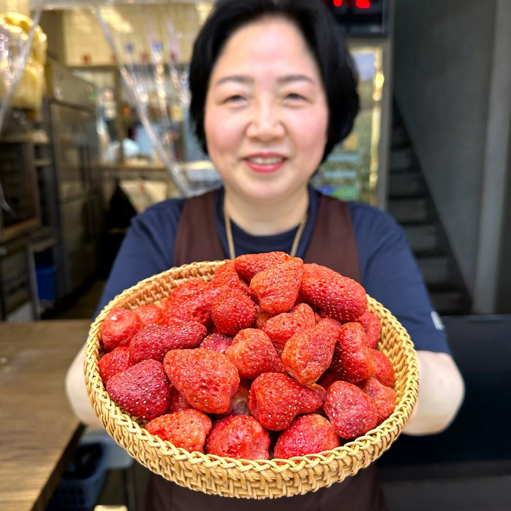 신선한문마켓 건딸기 동결건조딸기 건조 딸기칩 과일칩 과일 대용량
