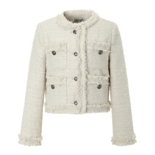 Antique Crop Tweed Jacket (ivory)