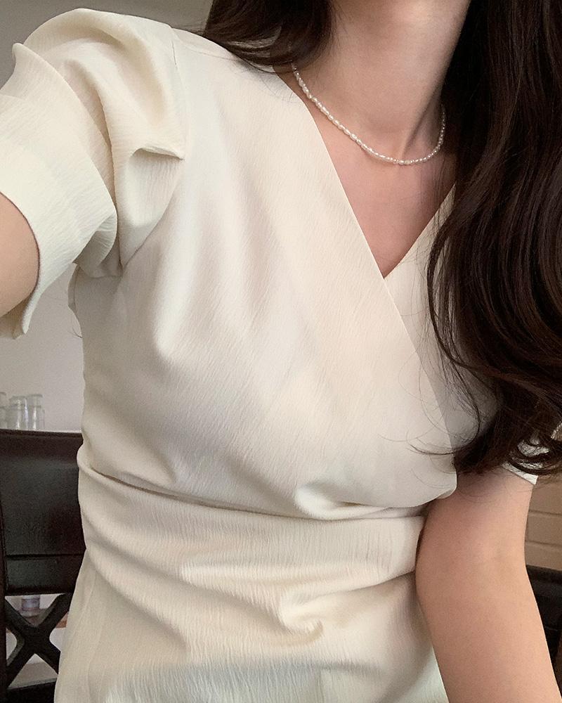 [500장돌파] 쥬시 랩 블라우스