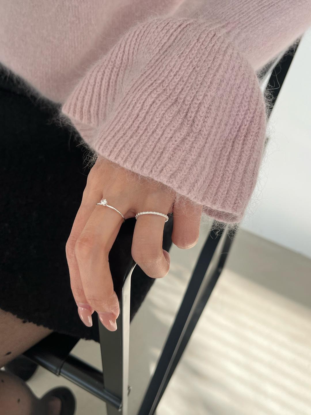 (silver925) Petite ring set