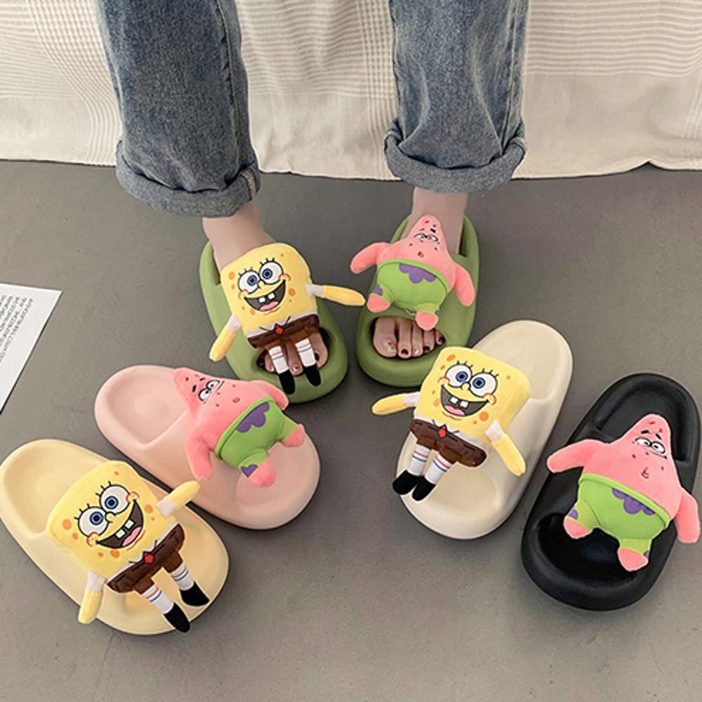 귀여운 스펀지밥 뚱이 실내 거실 슬리퍼 회사 실내화