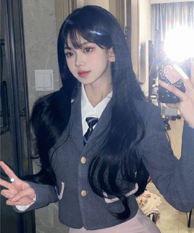 [SET] 프레피룩 교복세트 셔츠+넥타이+마이+스커트 셋업 하이틴 키치룩 졸업사진