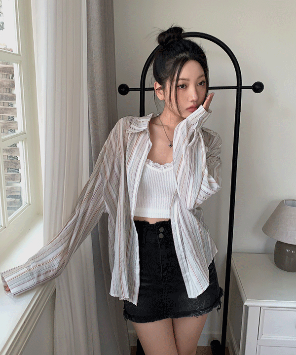 [AW🌴] 썸머 스트라이프 오버핏 셔츠