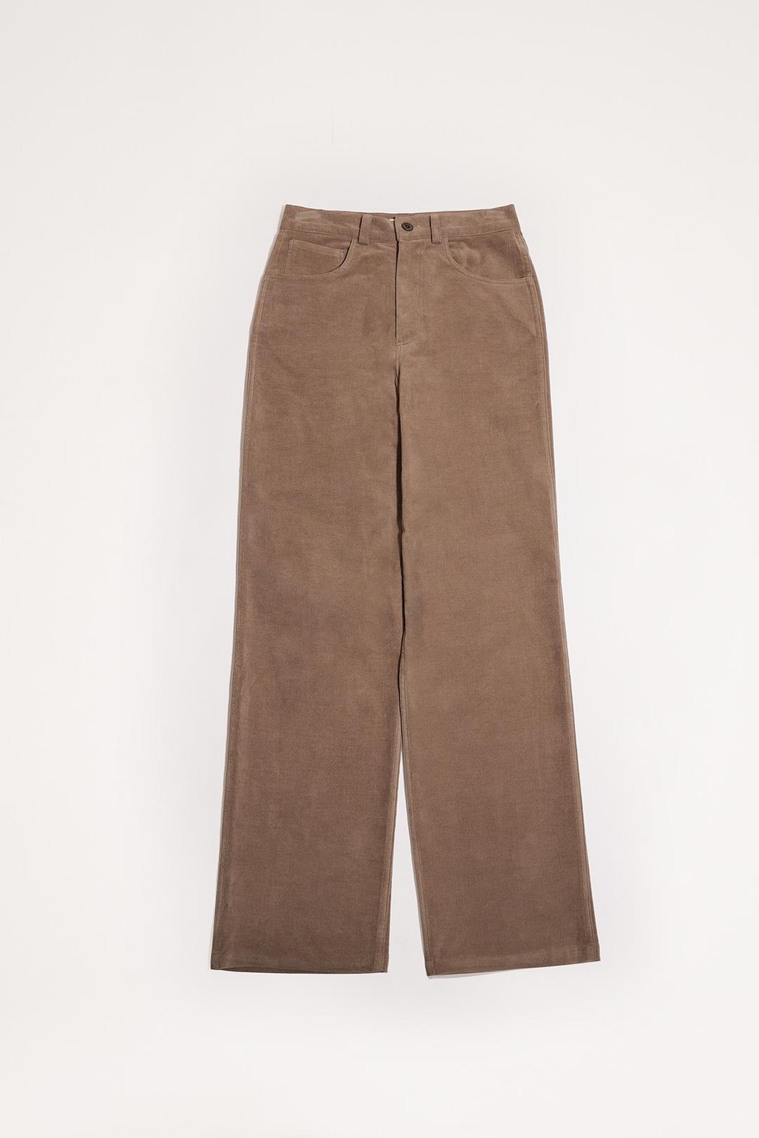 [2ND] COTTON STRAIGHT PANTS ETOUPE