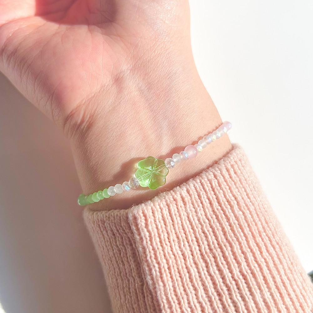행운 네잎클로버 비즈 팔찌