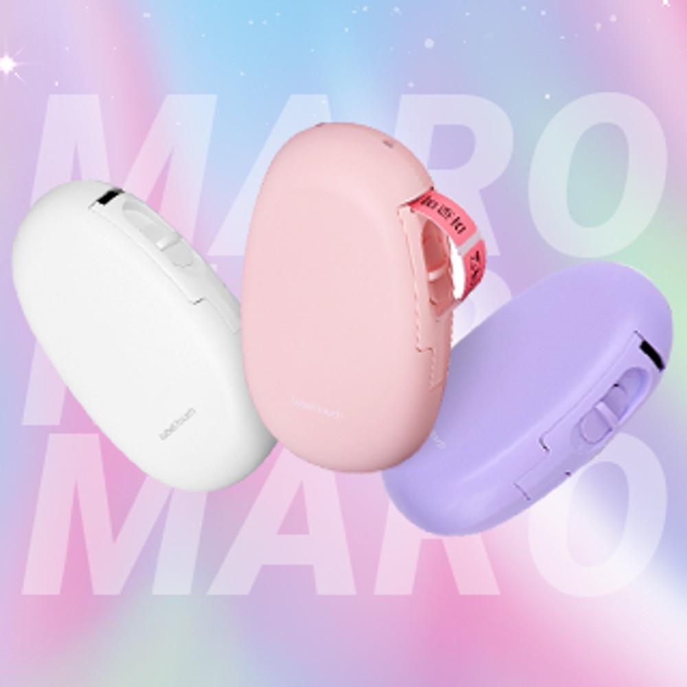 [마로마로 X 하이보미 전용 상품] 블루투스 라벨프린터 마로마로 바이올렛, 핑크, 화이트,무직타이거
