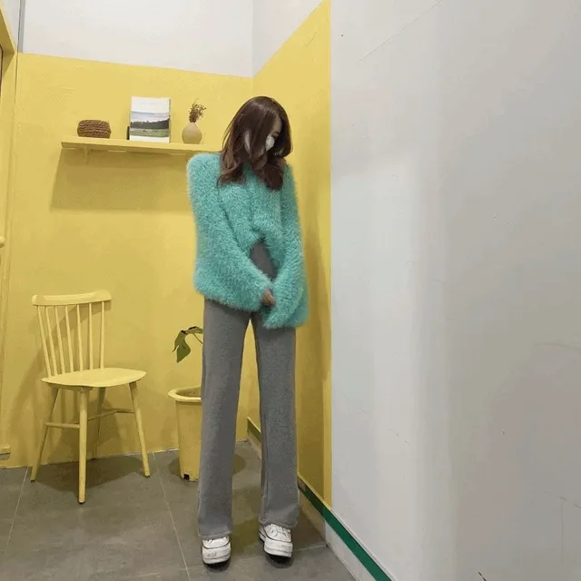 [자체제작 / 두가지기장] 다이어트 일자 밍크 기모 밴딩 팬츠