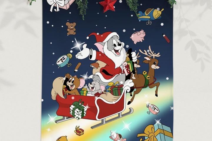 겨울 크리스마스 톰과제리 패브릭 포스터 _ MARK_022