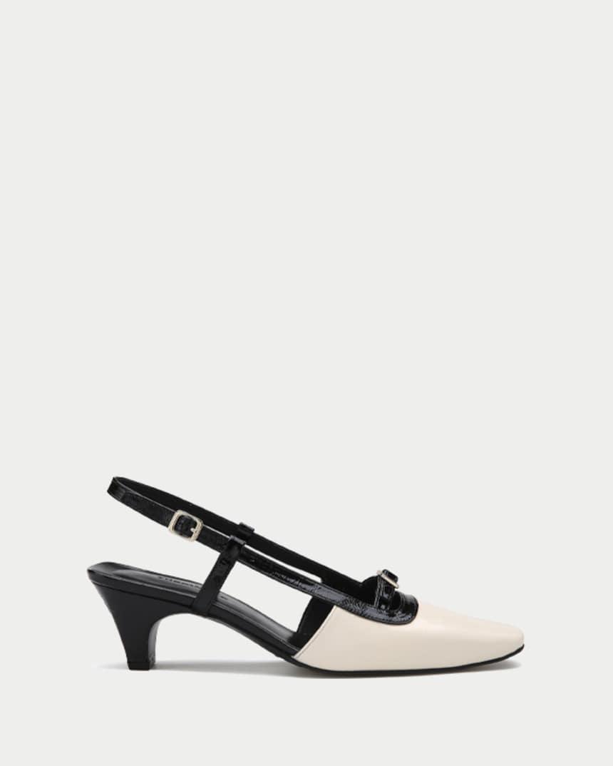 톰맥캔 헬리아 여성 슬링백-아이보리