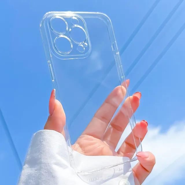 [변색시환불✨초슬림1mm]아이폰 케이스 투명 슬림 생폰 변색없는 젤리 카메라 풀커버 보호 지문방지 12 13 14 15 프로 맥스 미니 출근룩 커플 선물 여행 졸업 겨울 코디