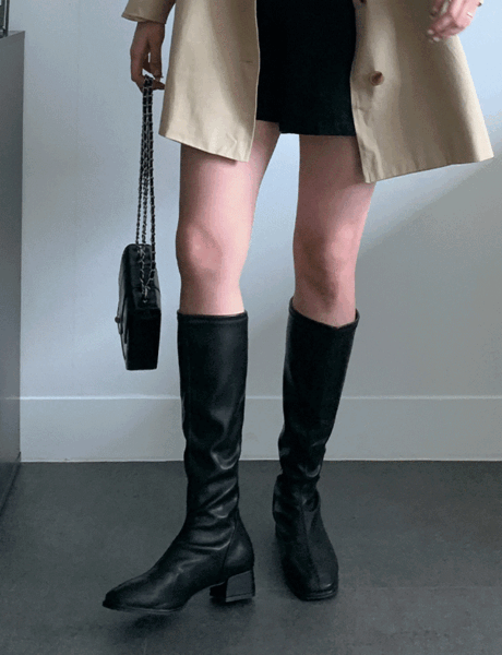 [225cm-255cm/4cm굽] 이지 클래식 롱부츠