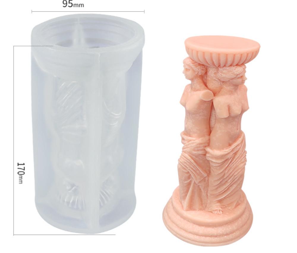 레진아트 세여신상 입체 실리콘몰드 캔들 석고방향제 레진몰드