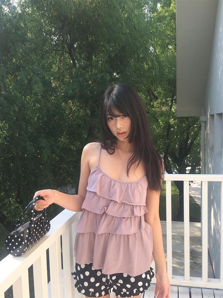 Unbalanced Frill Cami Ash Lilac