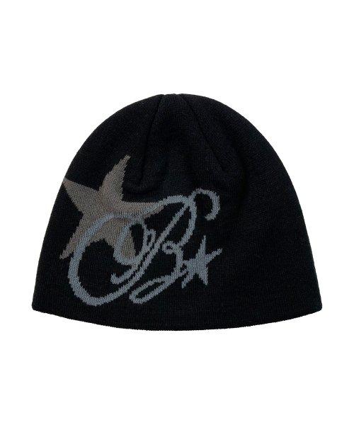 Star Jacquard Beanie Black