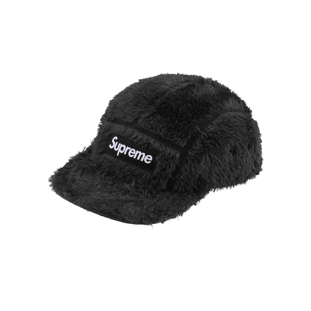 Supreme Fuzzy Camp Cap Black - 24FW