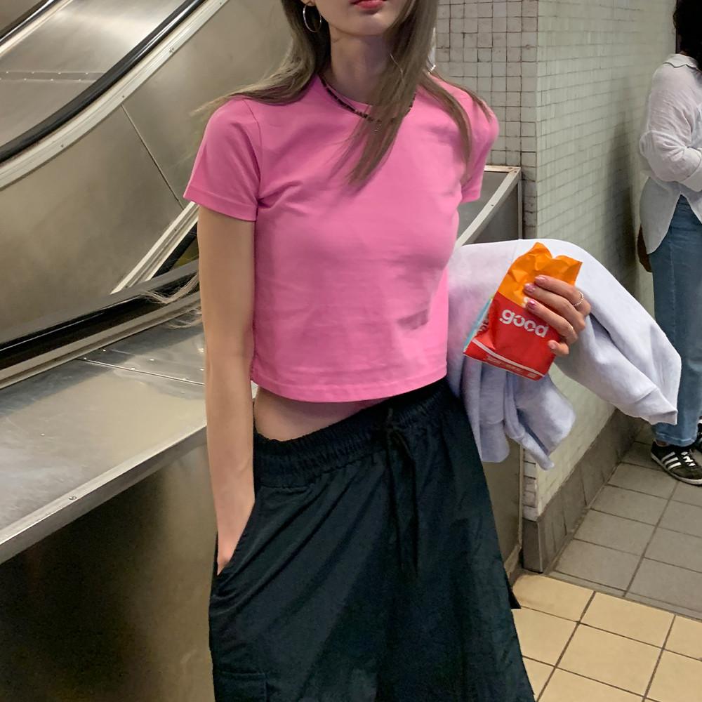 Farbe basic crop t-shirt