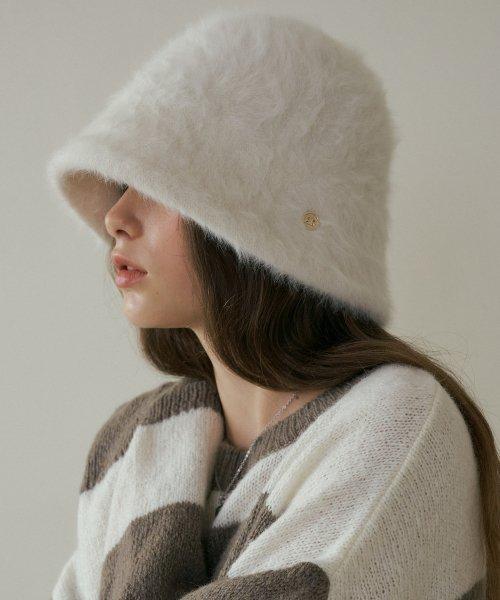 DRO LOGO SOFT BUCKET HAT WHITE