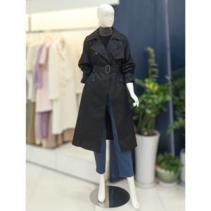 [나이스클랍]벨티드 롱 트렌치 코트(A243MWY804)BK