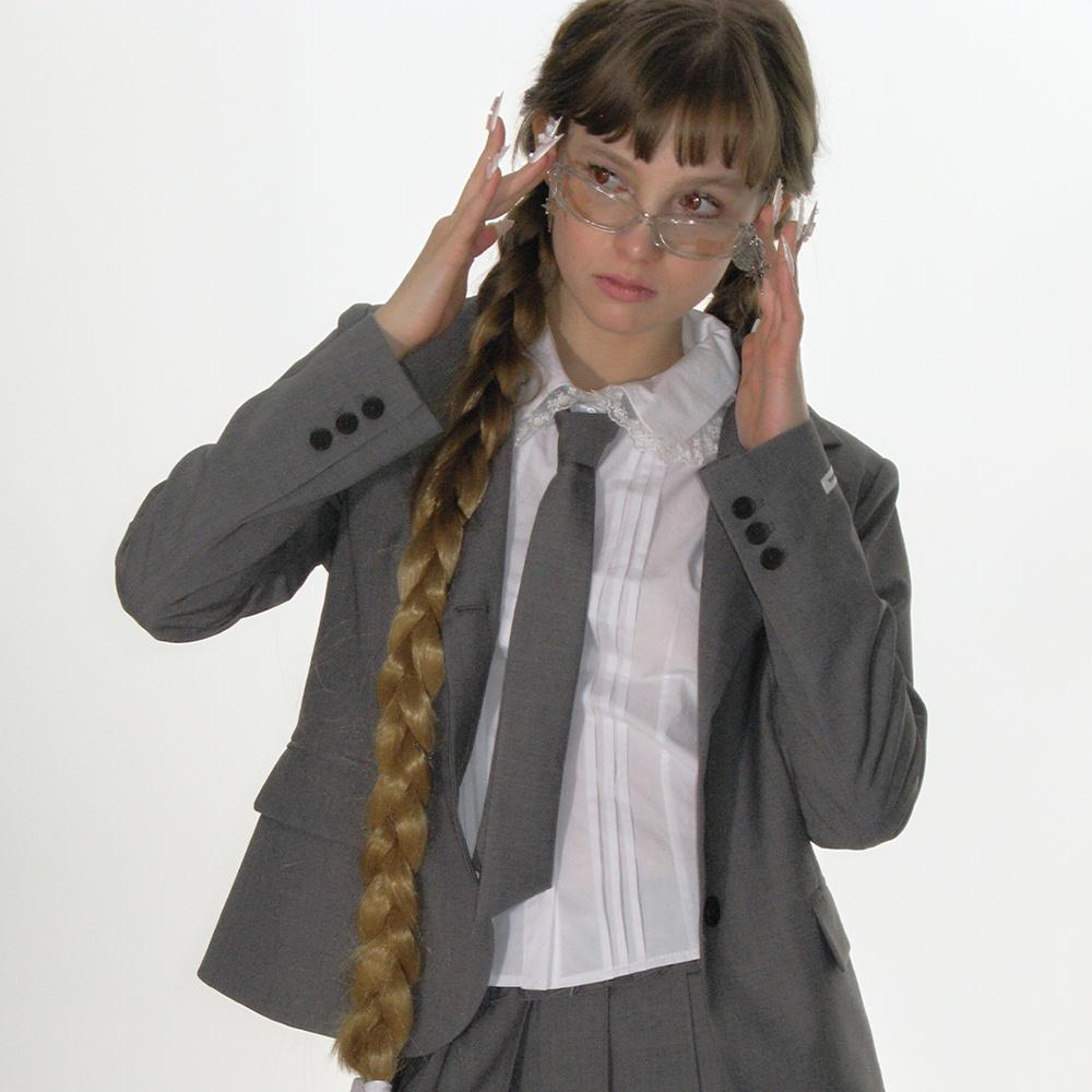 CLASSIC BLAZER & NECKTIE SET_GREY