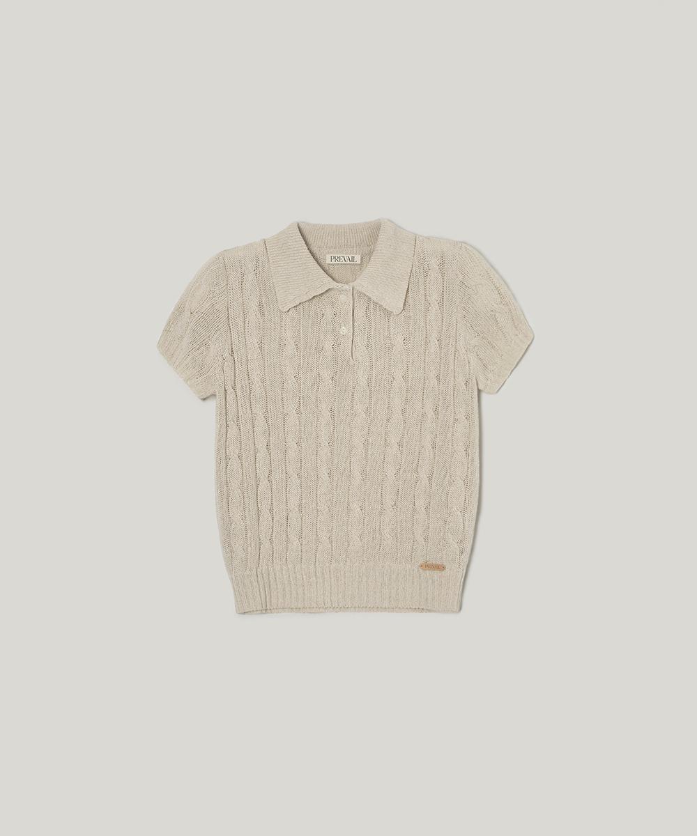 PVIL Cable Tennis Knit(Sand)