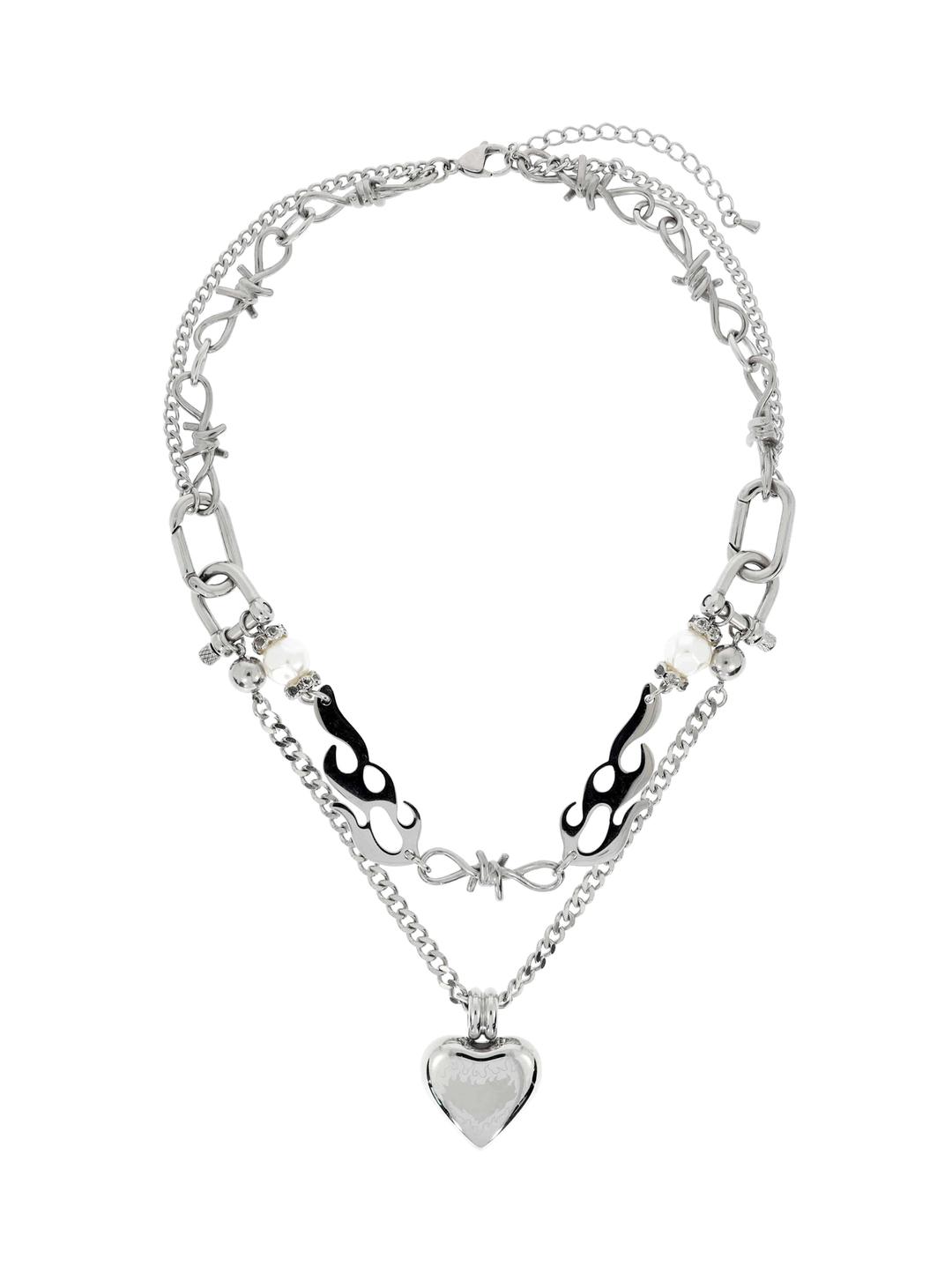 블레이징 하트 D-버클 목걸이