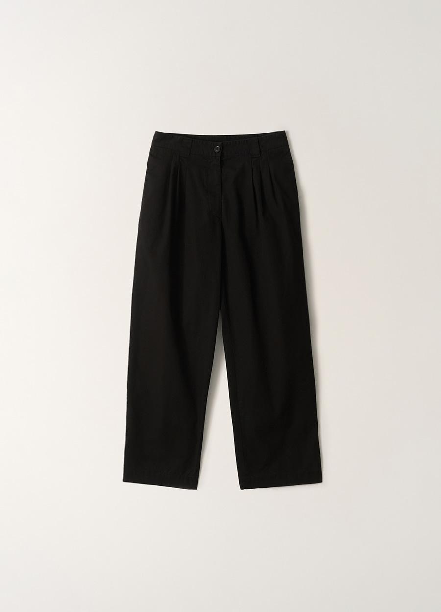 Lena 3-tuck pants (Black)