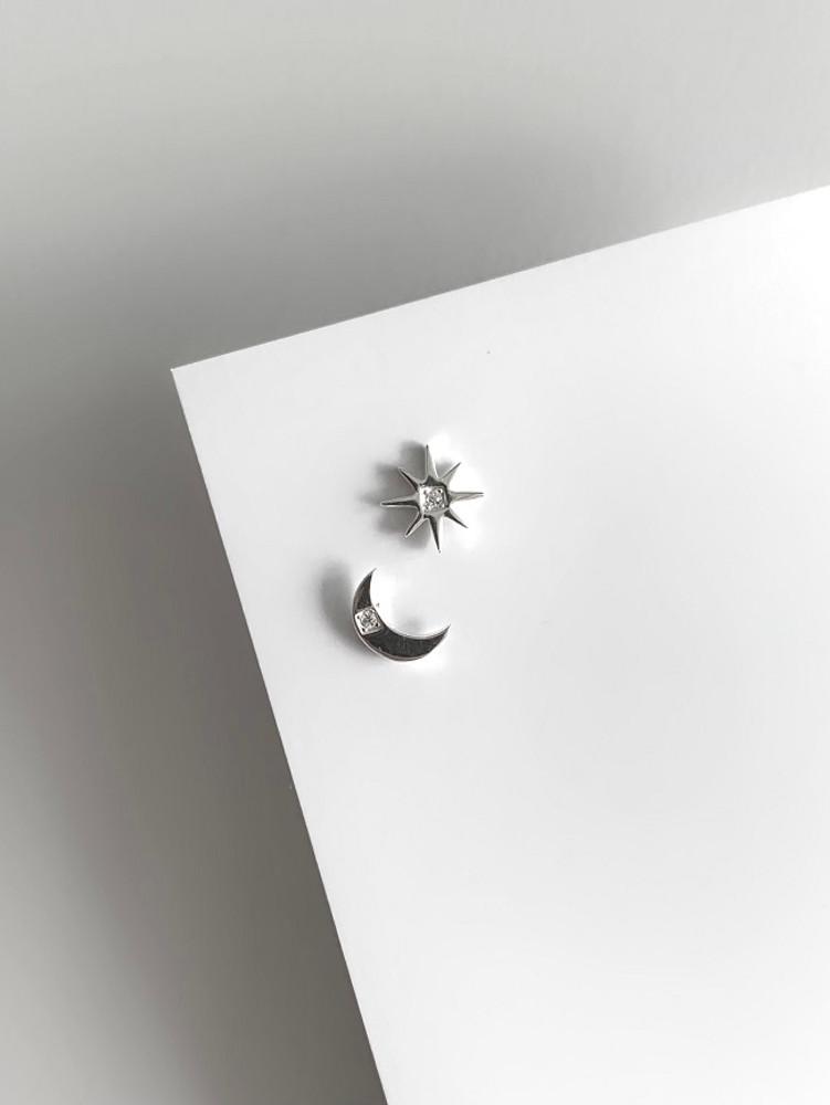 (silver925) moonlit earring 은 귀걸이 달 귀걸이