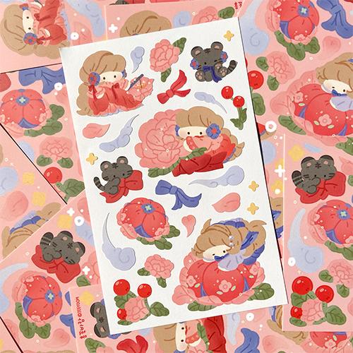 지윰 | 홍꽃바람 씰스티커