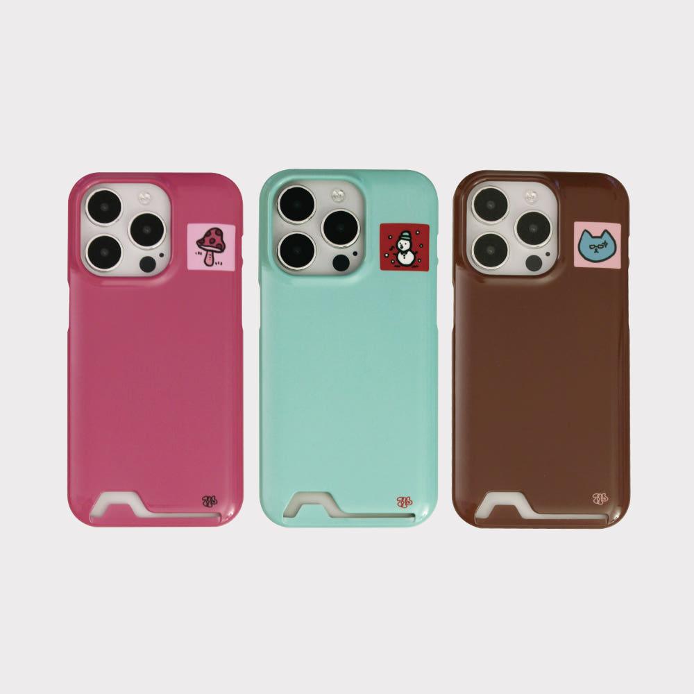 (ver.2) 네모패치 카드포켓 폰케이스 iPhone 14pro