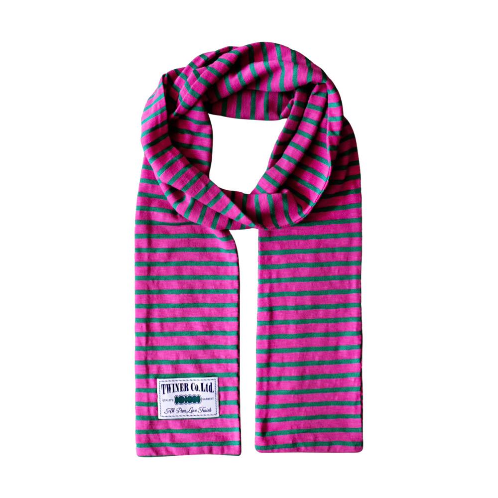 Twiner stripe muffler - Magenta (트위너 스트라이프 머플러 - 마젠타)
