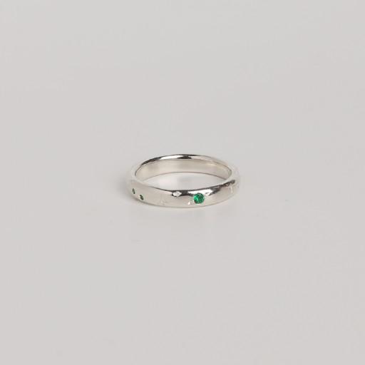 탄생석 마이 유니버스💜 우주를 넣은 실버 별조각 반지