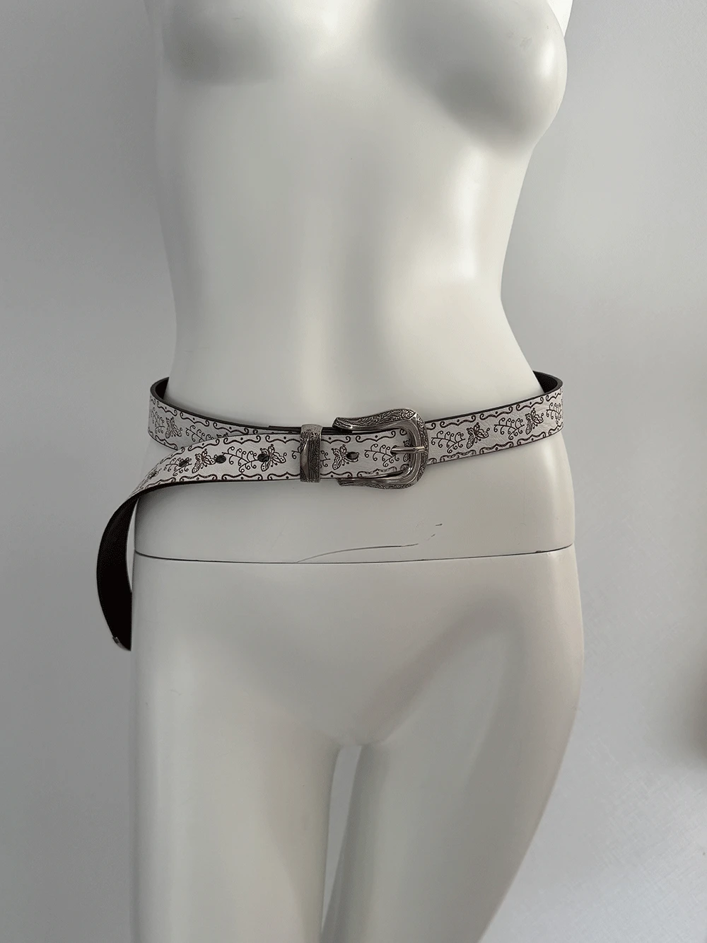 butterfly western leather belt (2 color) | 나비 웨스턴 레더 벨트