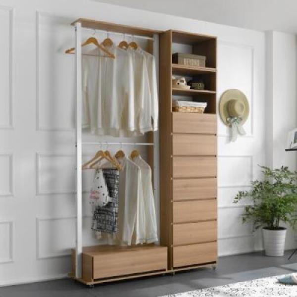 아트박스/아름이와다움이 아이린 BS07 드레스룸행거세트(800+520)