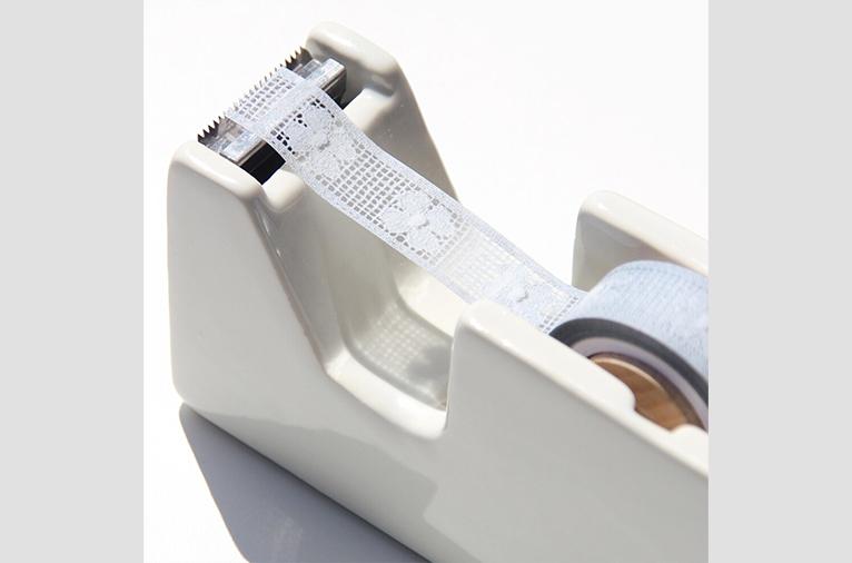 [BOKI] Knitting Lace Clear Tape - Milk Flower (재입고)