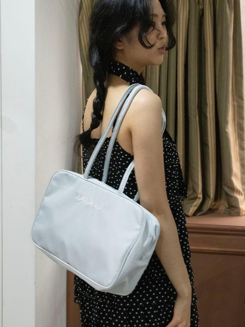 nylon square bag / 나일론 스퀘어백_silver